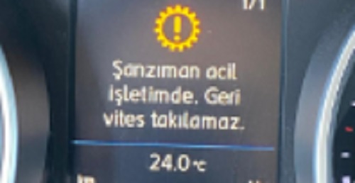 Hata şanzıman geri vites takılamıyor