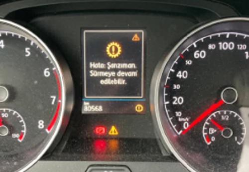 Hata şanzıman sürmeye devam edilebilir